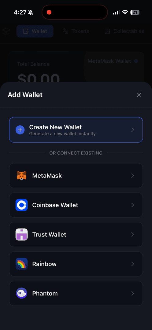 Web3 Wallet — screen 3
